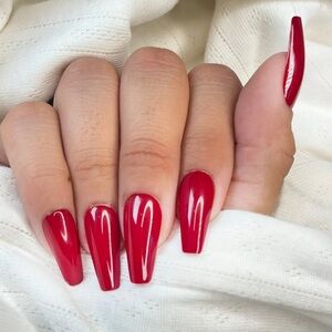 Glossy Red Press-On Nails